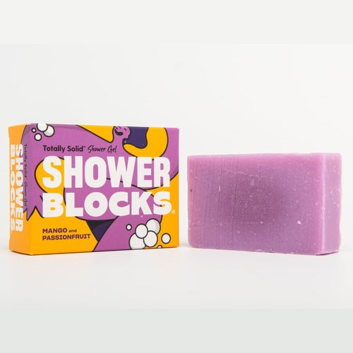 Shower Blocks-Solid Shower Gel | Mango & Passionfruit | Cruelty Free, Vegan & Plastic Free 