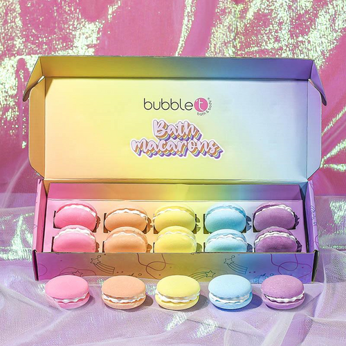 Bubble T-Rainbow Tea Mini Macaroon Bath Bomb Gift Set 