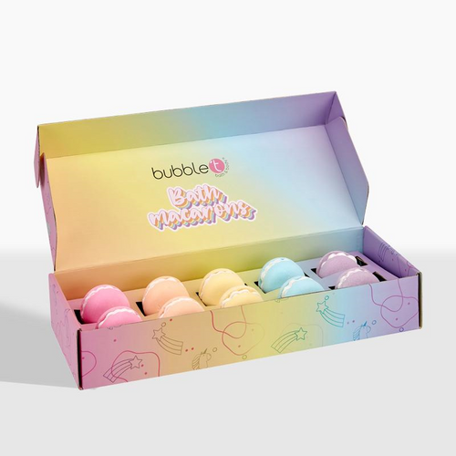 Bubble T-Rainbow Tea Mini Macaroon Bath Bomb Gift Set 