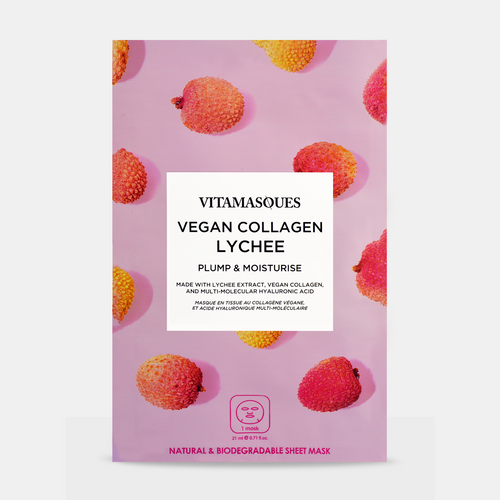 Vitamasques-Sheet Mask | Vegan Collagen Lychee | Cruelty Free 	