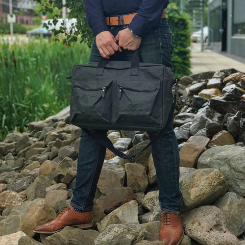Colibries-Weekender Bag | DK Navy | Vegan Leather Bag 