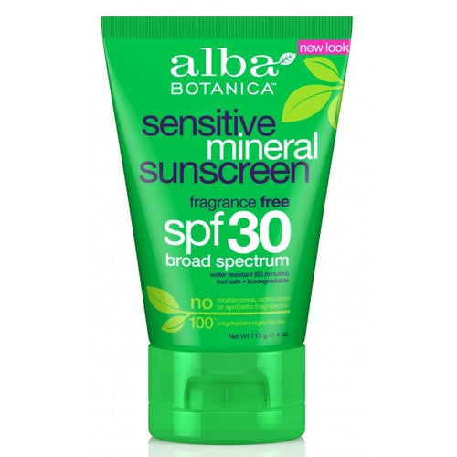 Alba Botanica-Sensitive Suncare Mineral Fragrance Free SPF30 - The Cruelty Free Beauty Box
