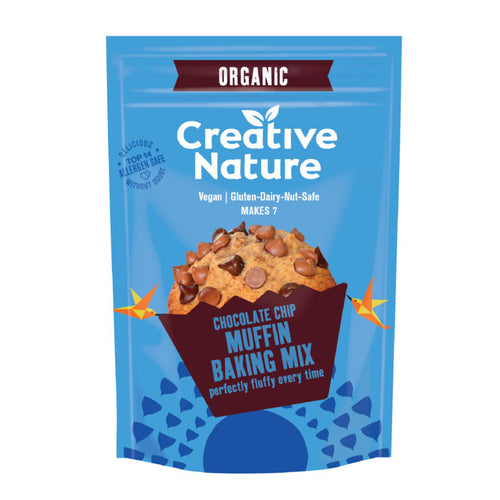 Creative Nature Quick & Easy Vegan, Gluten Free Organic Chocolate Chip Muffin Baking Mix