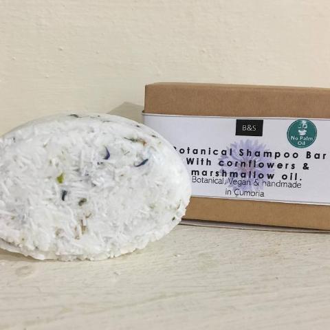 Bain & Savon-Botanical Shampoo Bar with Cornflower & Marshmallow Oil - The Cruelty Free Beauty Box