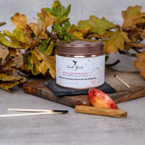 Freedm Street-Soy Autumn Candle | Vegan and Plastic Free | Apple & Cinnamon Donut 