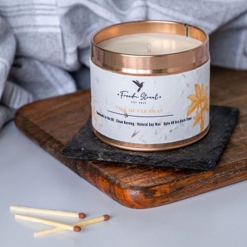 Freedm Street Soy Wax Vegan Candle Take Me Far Away 