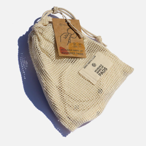Zero Waste Club-Organic Cotton Makeup Remover Pads & Wash Bag