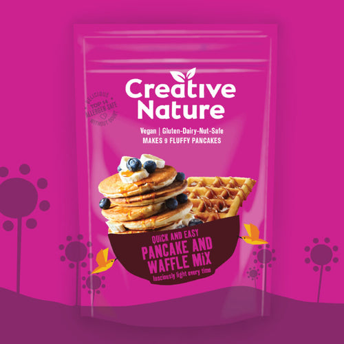 Creative Nature Quick & Easy Vegan, Gluten Free Waffle and Pancake Mix 