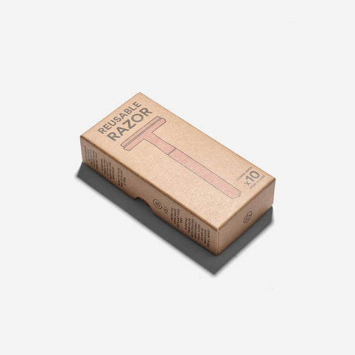 Zero Waste Club-Reusable Stainless Steel Razor | Rose Gold