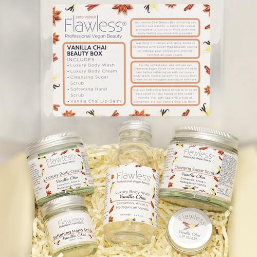 Flawless-Vanilla Chai Gift Set | Vegan Gifts & Plastic Free